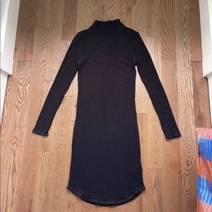 Abercrombie & Fitch Midi Black bodycon dress long sleeve